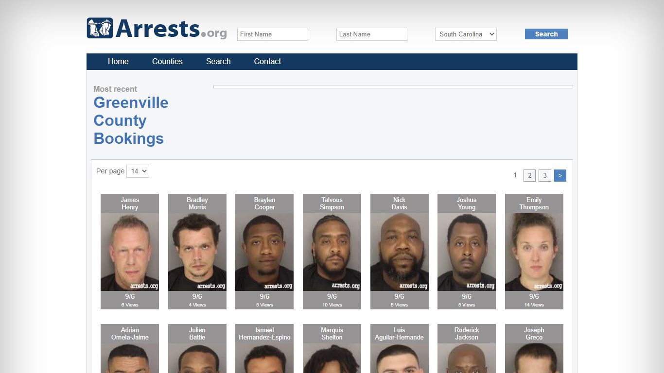 Greenville County Arrests and Inmate Search